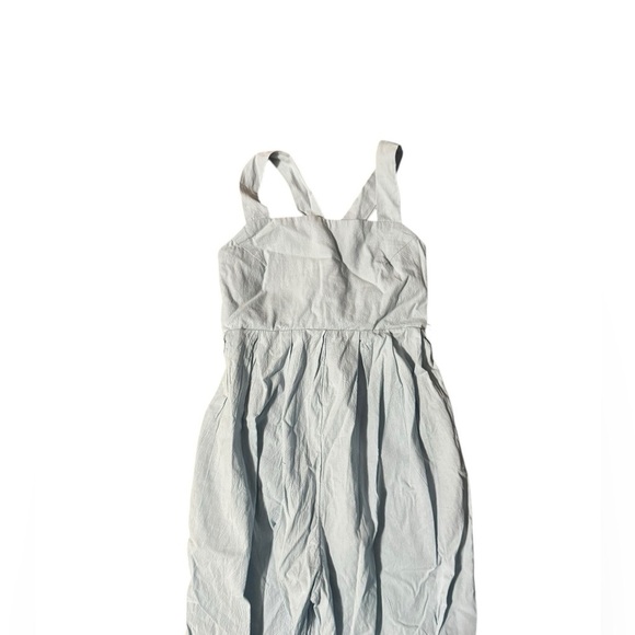 Free People Josephine Jumpsuit Size  XS Overalls Low Bow Back Tie Light Blue - Picture 7 of 11